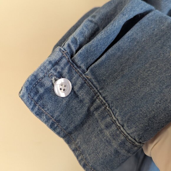 Denim button down shirt dress - Picture 6 of 7